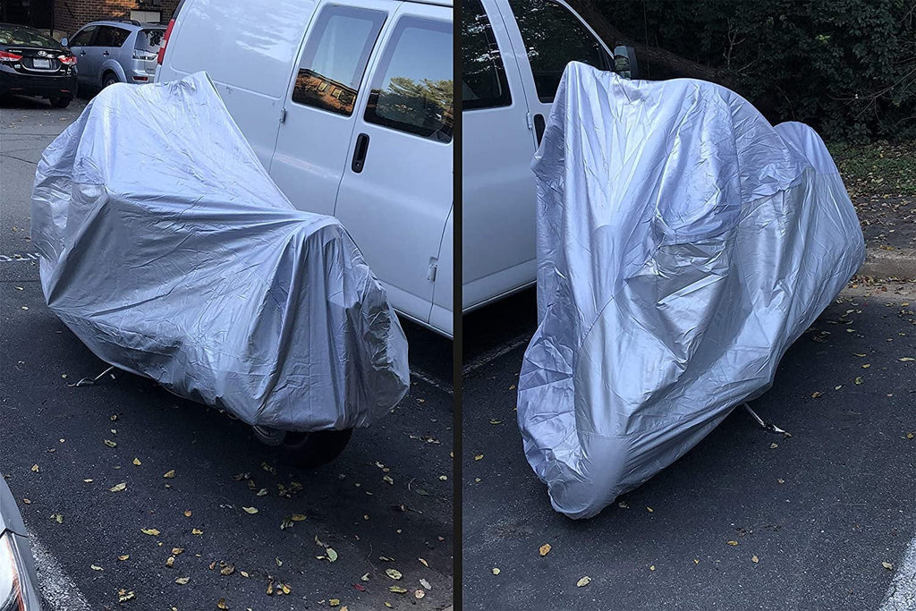 Motorcycle Cover with Reinforced Securing Straps and Storage Bag M6559