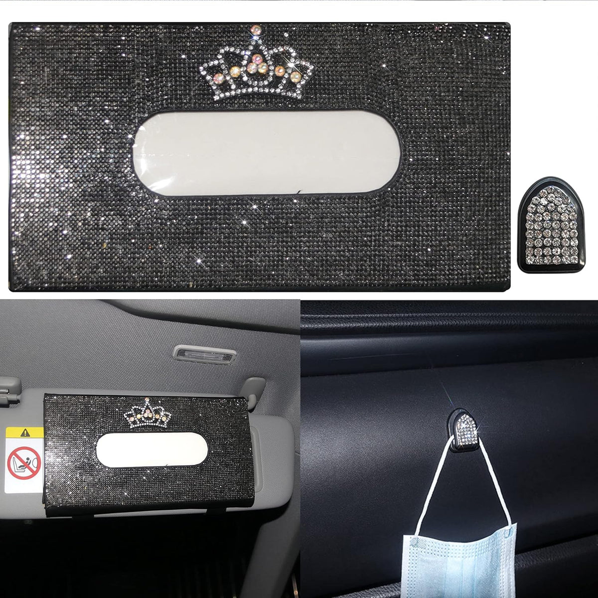 Red Queen Crown Tissue Box Holder for Sun Visor Z89571
