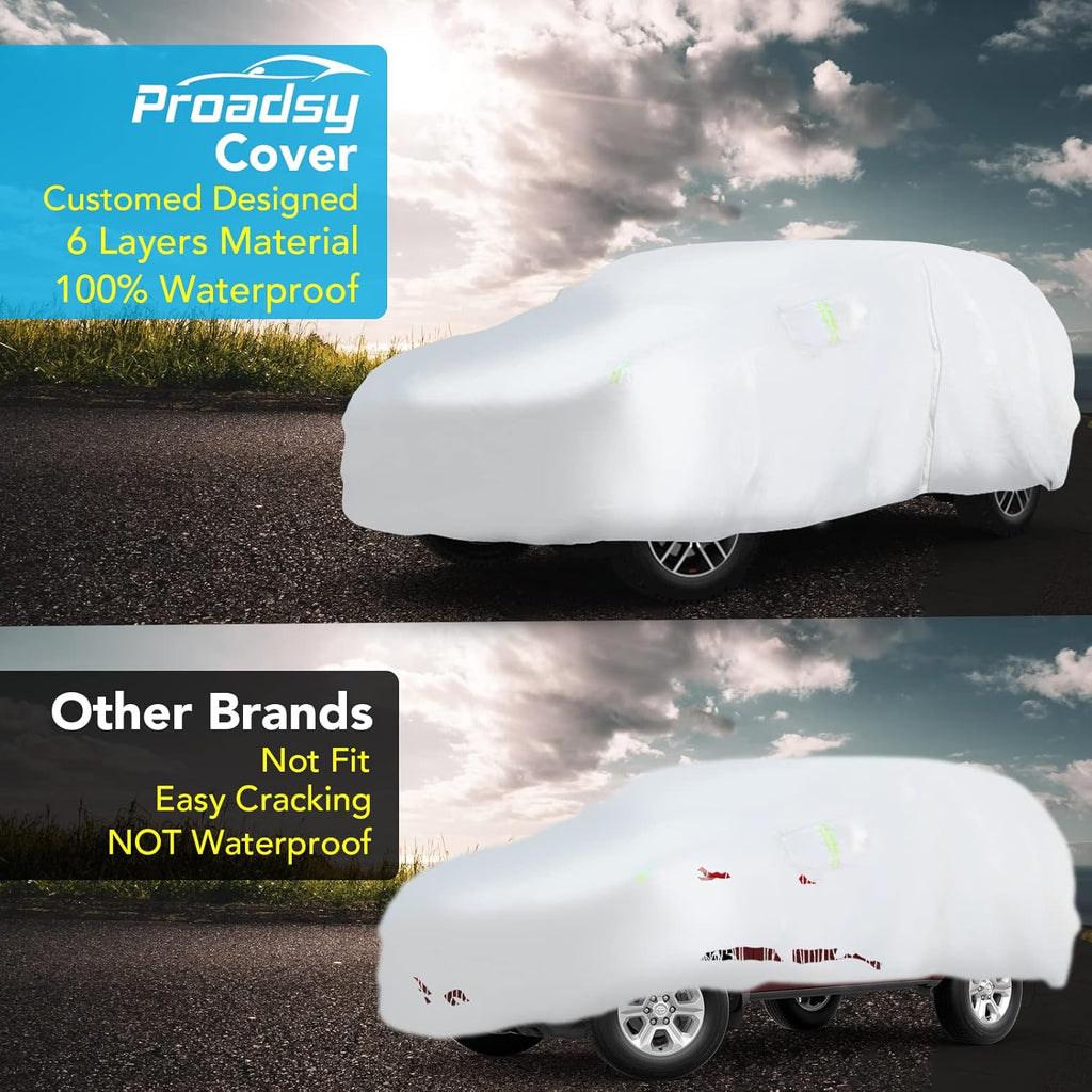 6 Layers All Weather Waterproof Outdoor Full Exterior Car Cover with Zipper K4379