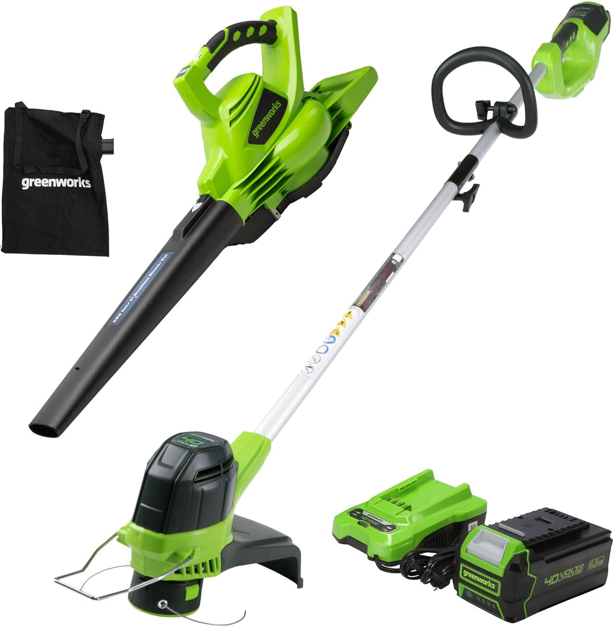 40V Brushless Cordless Blower / Vacuum with 4.0Ah Battery and Charger D3929
