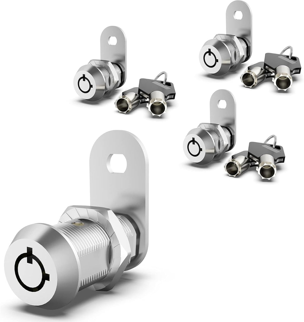 3 Pack Keyed Alike 5/8 Inch Zinc Alloy Cabinet Locks N954761