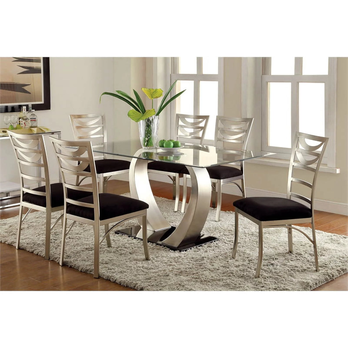 Stainless Steel Dining Chair Set of 2 P892410