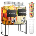 1 Gallon Glass Beverage Dispenser With Stand And Spigot R510708