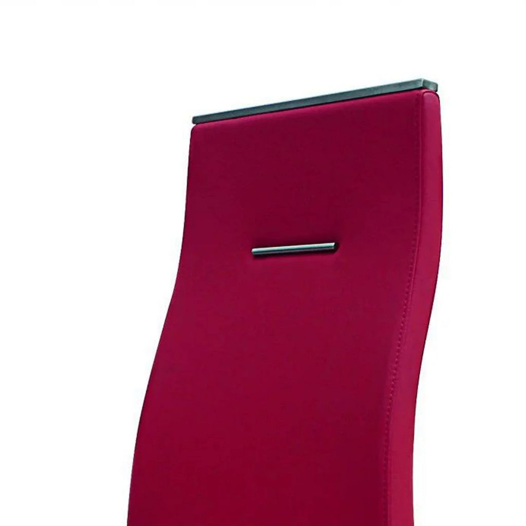 Red Faux Leather Dining Chair Set of 2 S43163