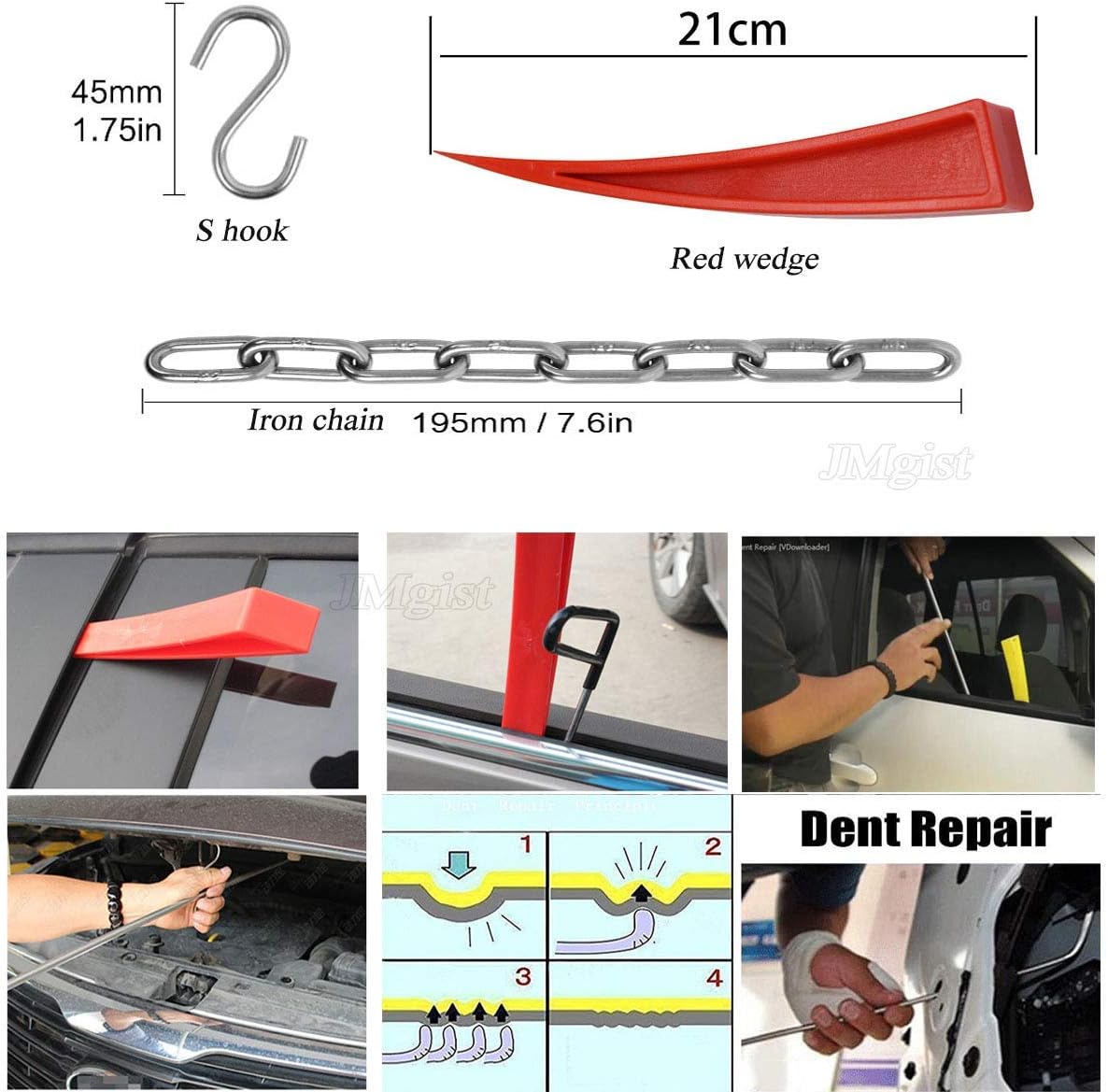 Dent Removal Rods Set Paintless Dent Repair Tools Kit Q1790