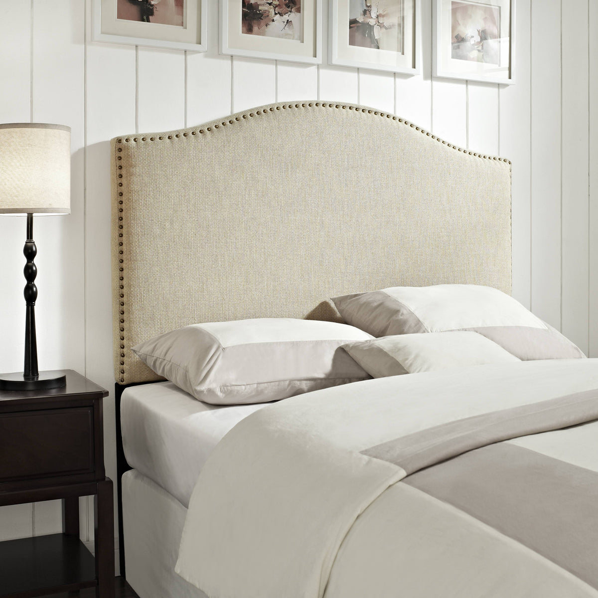 King Cal. King Linen Panel Headboard B4107
