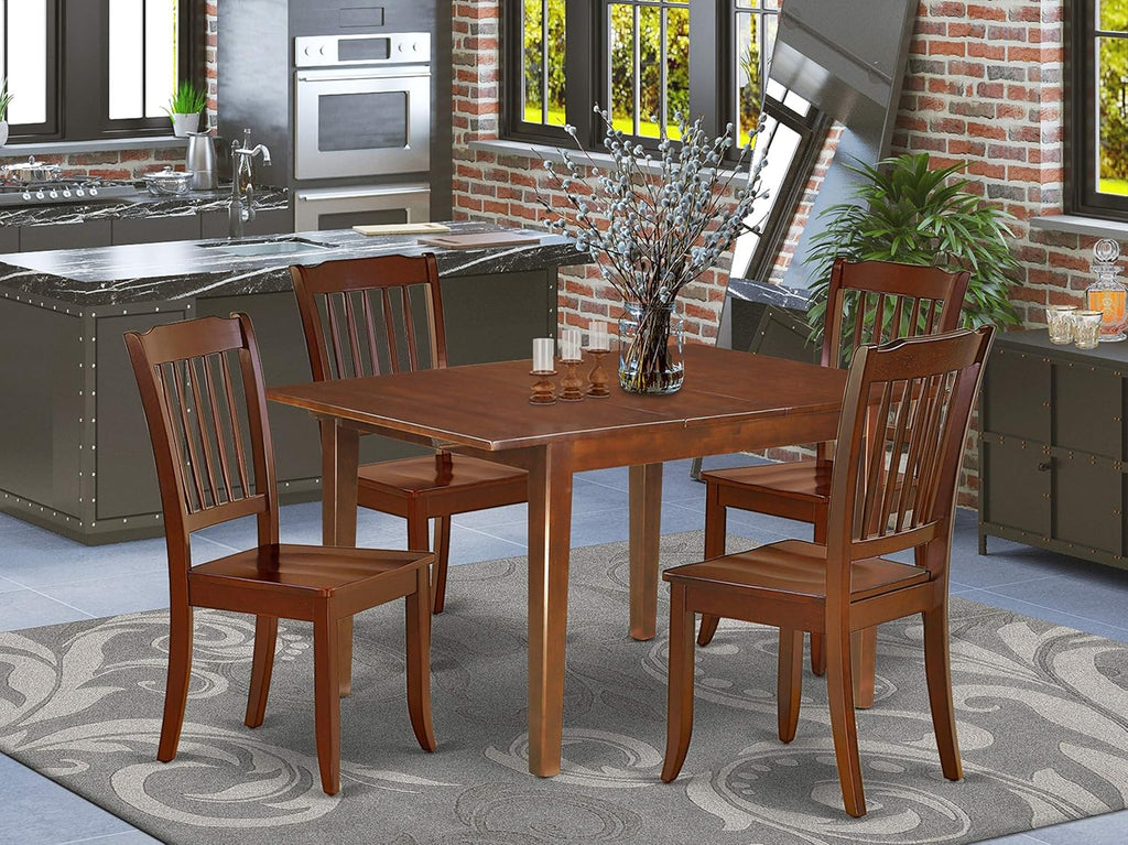 5 Pc Mahogany Dining Set with Table and 4 Chairs A642105