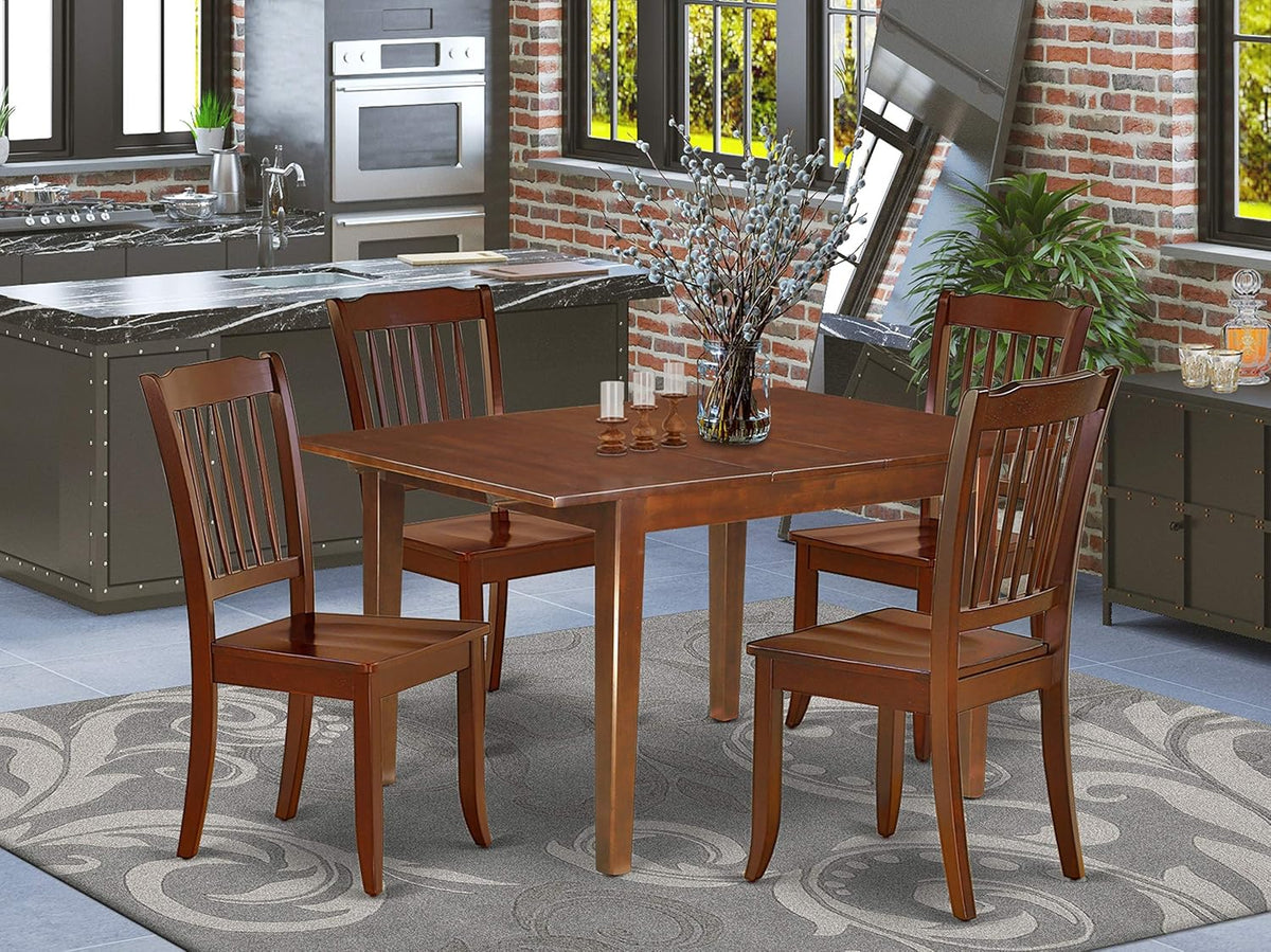 5 Pc Mahogany Dining Set with Table and 4 Chairs A642105