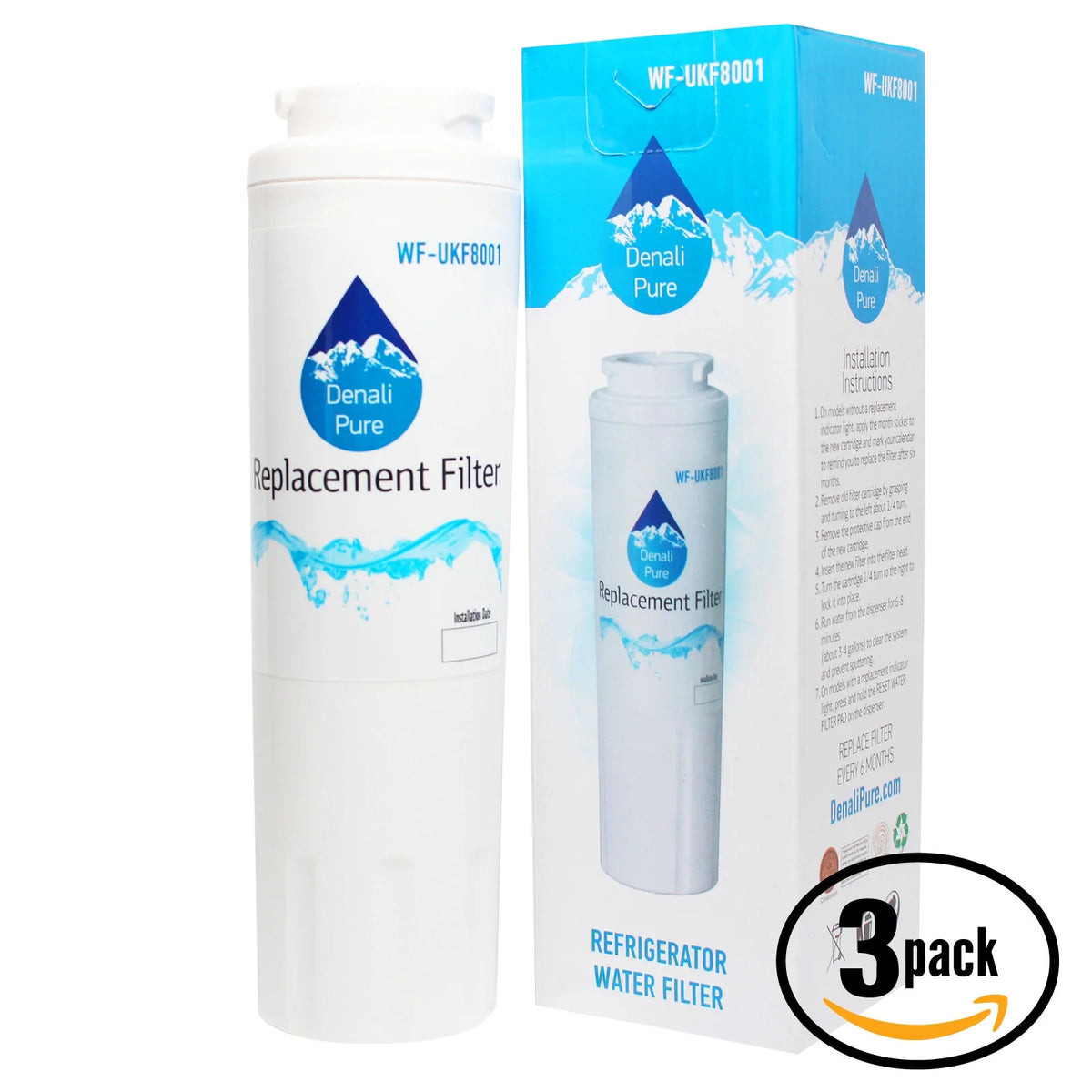 3-Pack Replacement Refrigerator Water Filter Cartridge G209