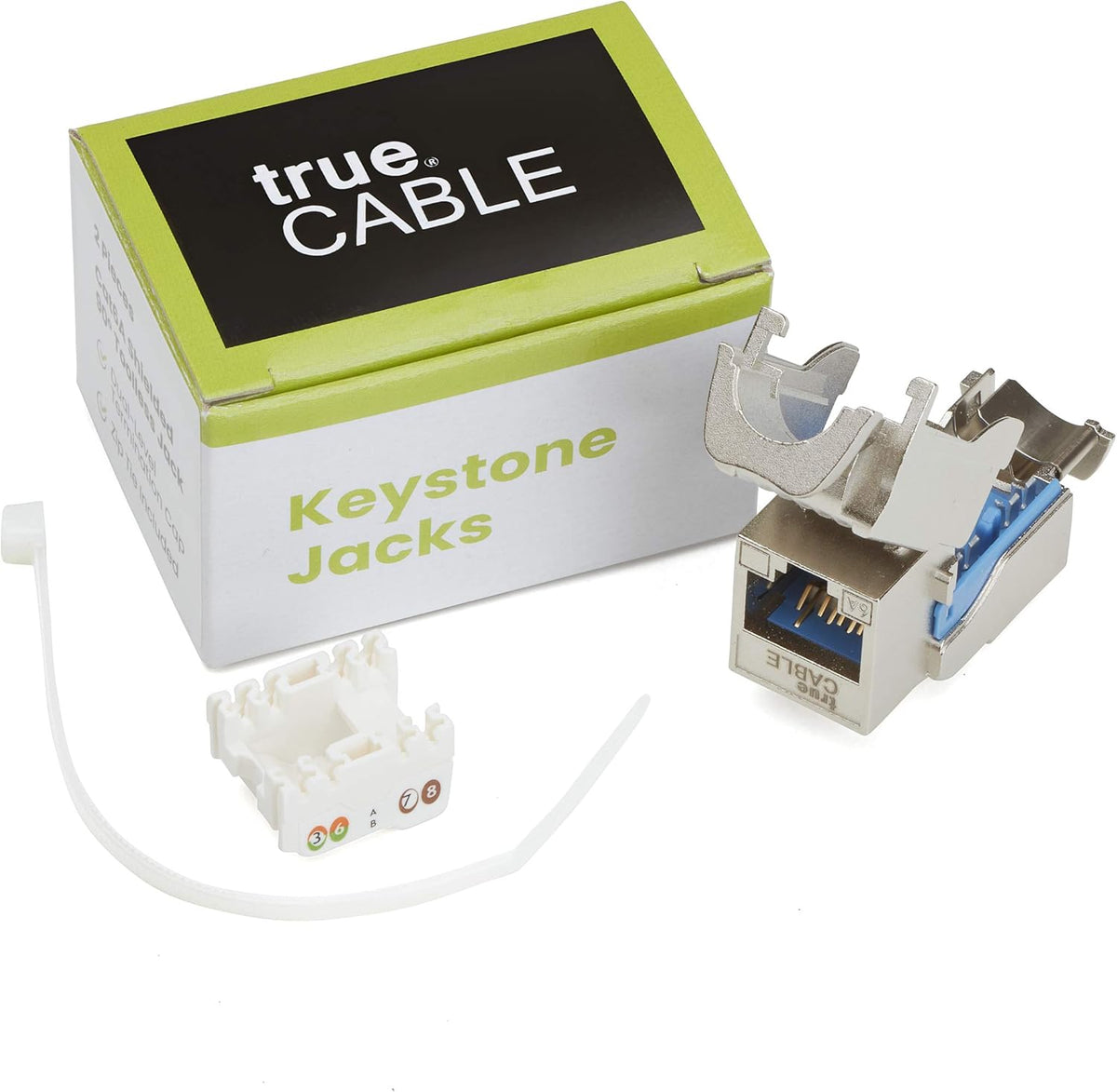 12 Pack Shielded Cat6A Toolless Keystone Jack X138