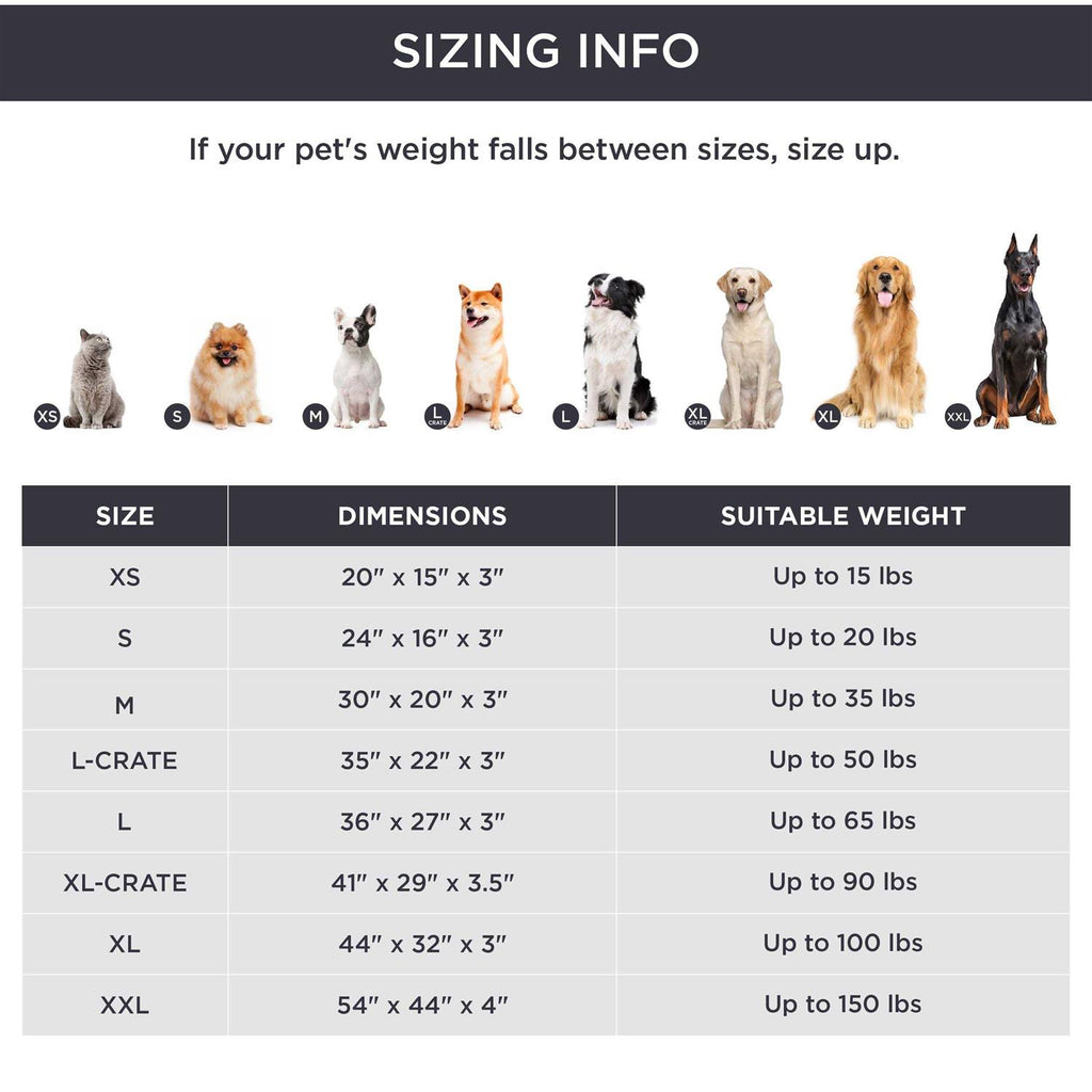 Large Dogs Orthopedic Waterproof Dog Bed with Removable Washable Cover K34833