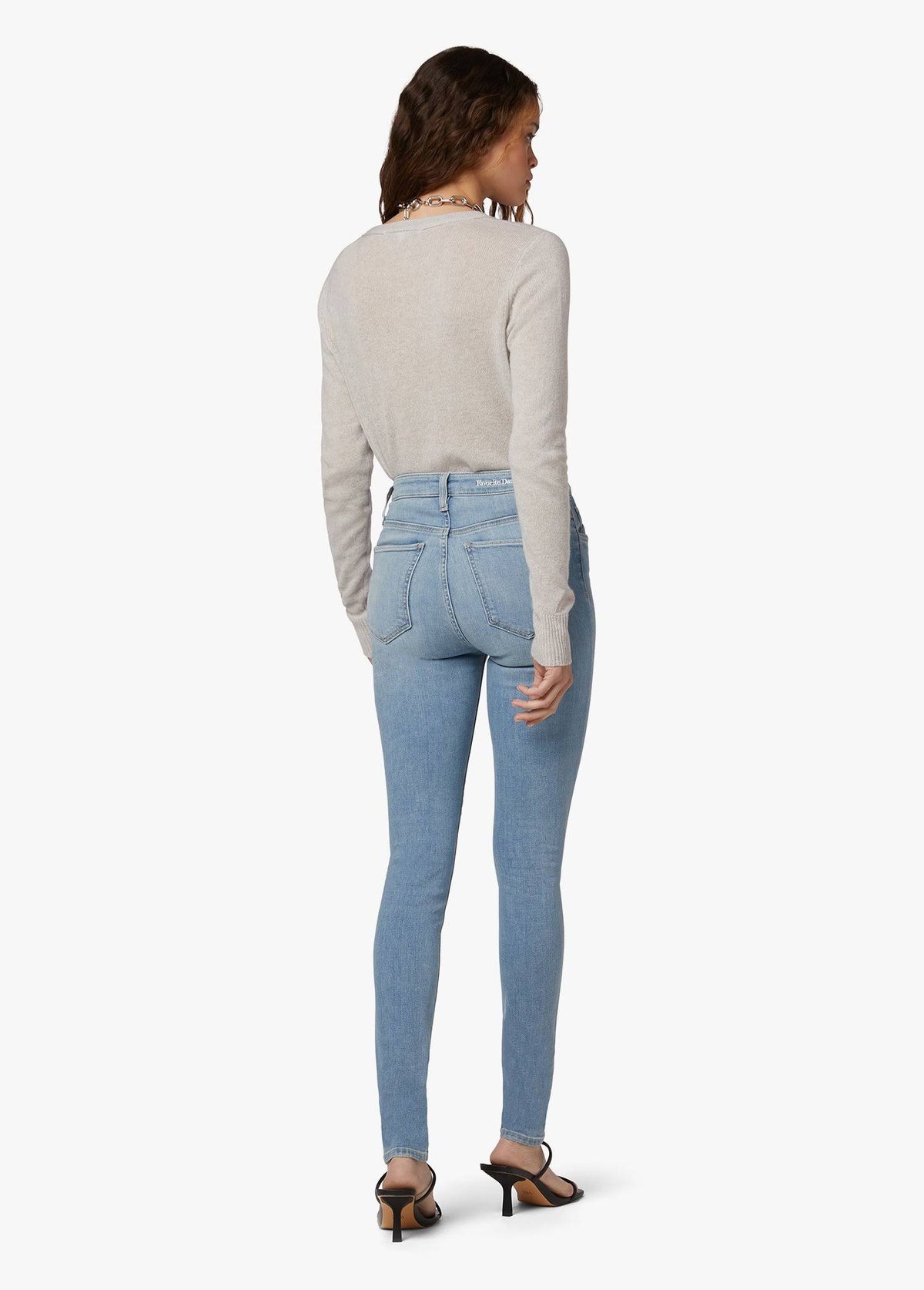 White High Rise Skinny Jeans P666357