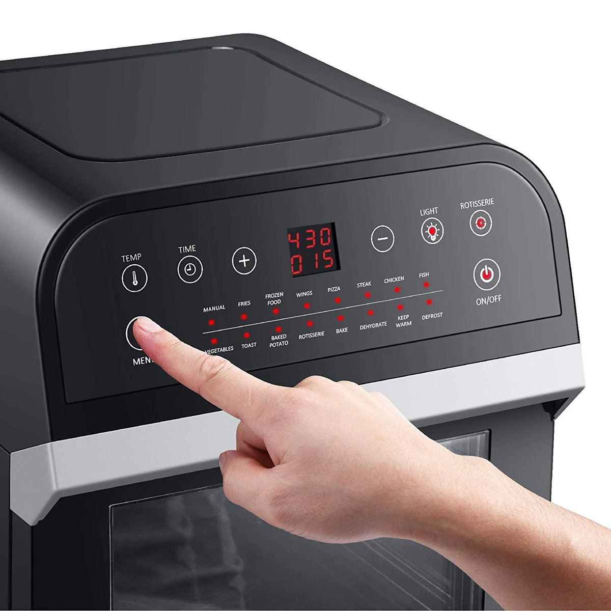 12.7-Quarts 15-in-1 Electric Air Fryer Oven Black R394