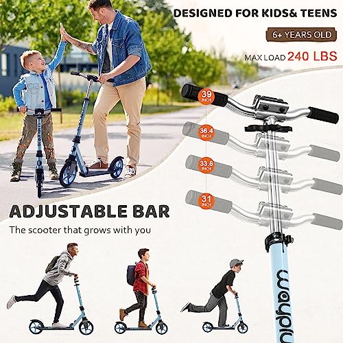Kick Scooter, Foldable, Lightweight, 8IN Wheels, Max Load 240 LBS W245