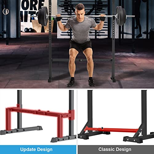 Adjustable Barbell Rack Squat Stand Bench Press Rack 550LBS Max Load Weight Lifting V717838