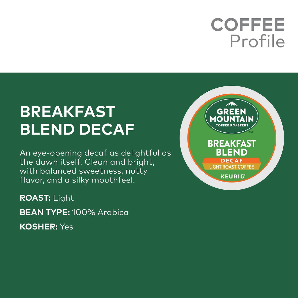 Light Roast Decaf Coffee K-Cup Pods 48 Count R560