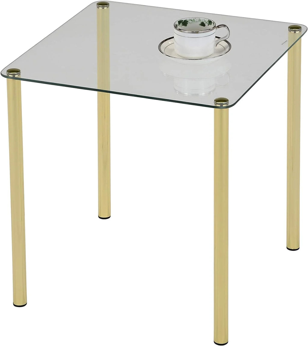 Square Metal Glass Side Table K122633