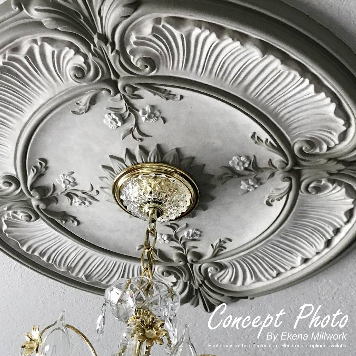 Hand-Painted Night Shade Ceiling Medallion U63998