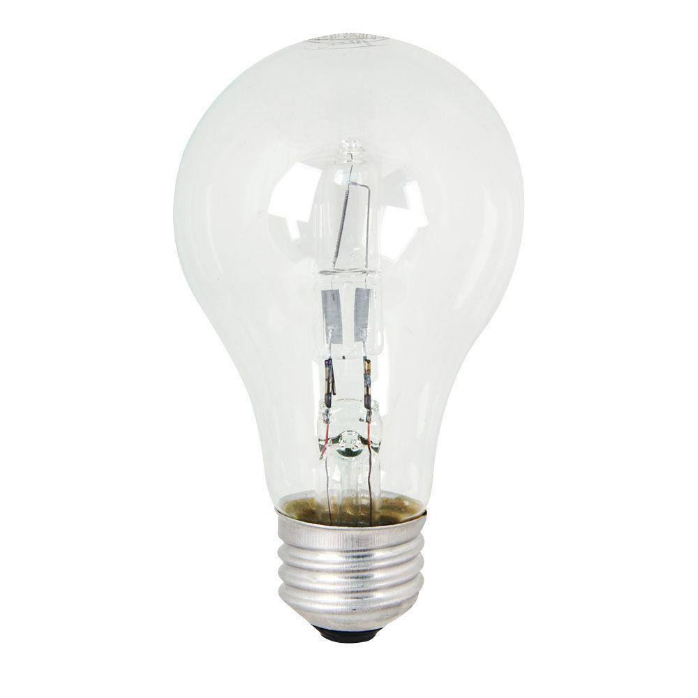 100-Watt Equivalent Warm White A19 Dimmable Halogen Clear Light Bulb 48-Pack H101