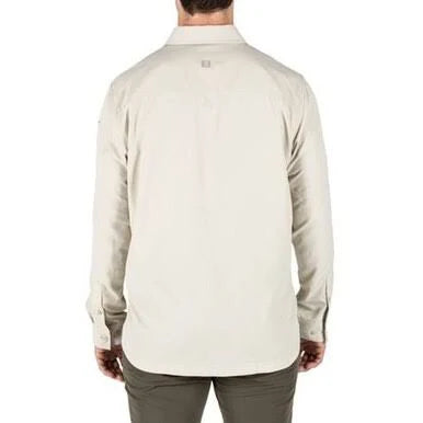 Volcanic Col Men's Long Sleeve Button-Down Shirt, 2 Chest Pockets, 100% Polyester, Regular Fit V286
