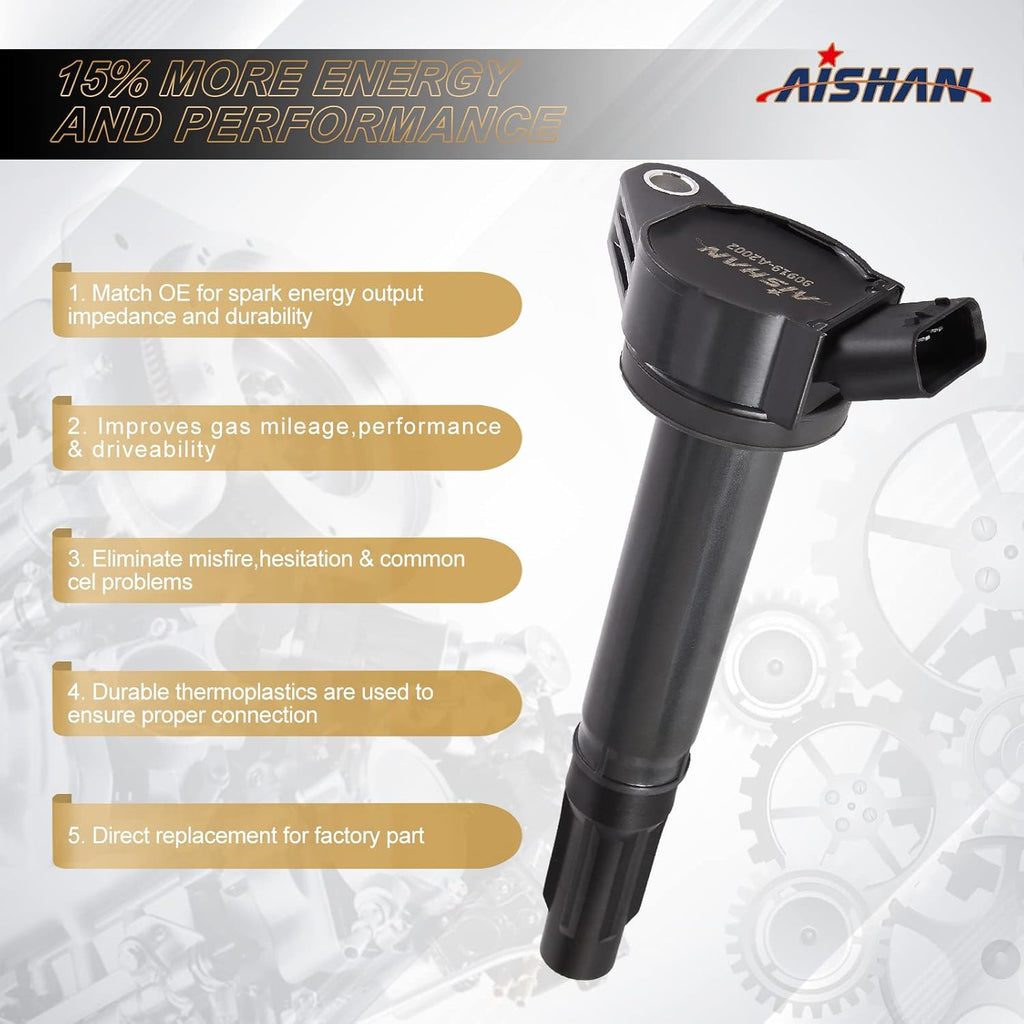 Set of 6 Ignition Coil Pack Compatible with 2.7L, 3.5L V6 Camry V6, Avalon, Sienna, Rav4 I75961