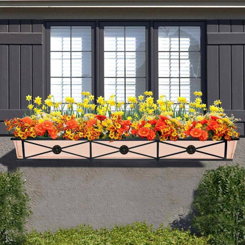 60x22 Medallion Decora Window Boxes with Copper Liner F800
