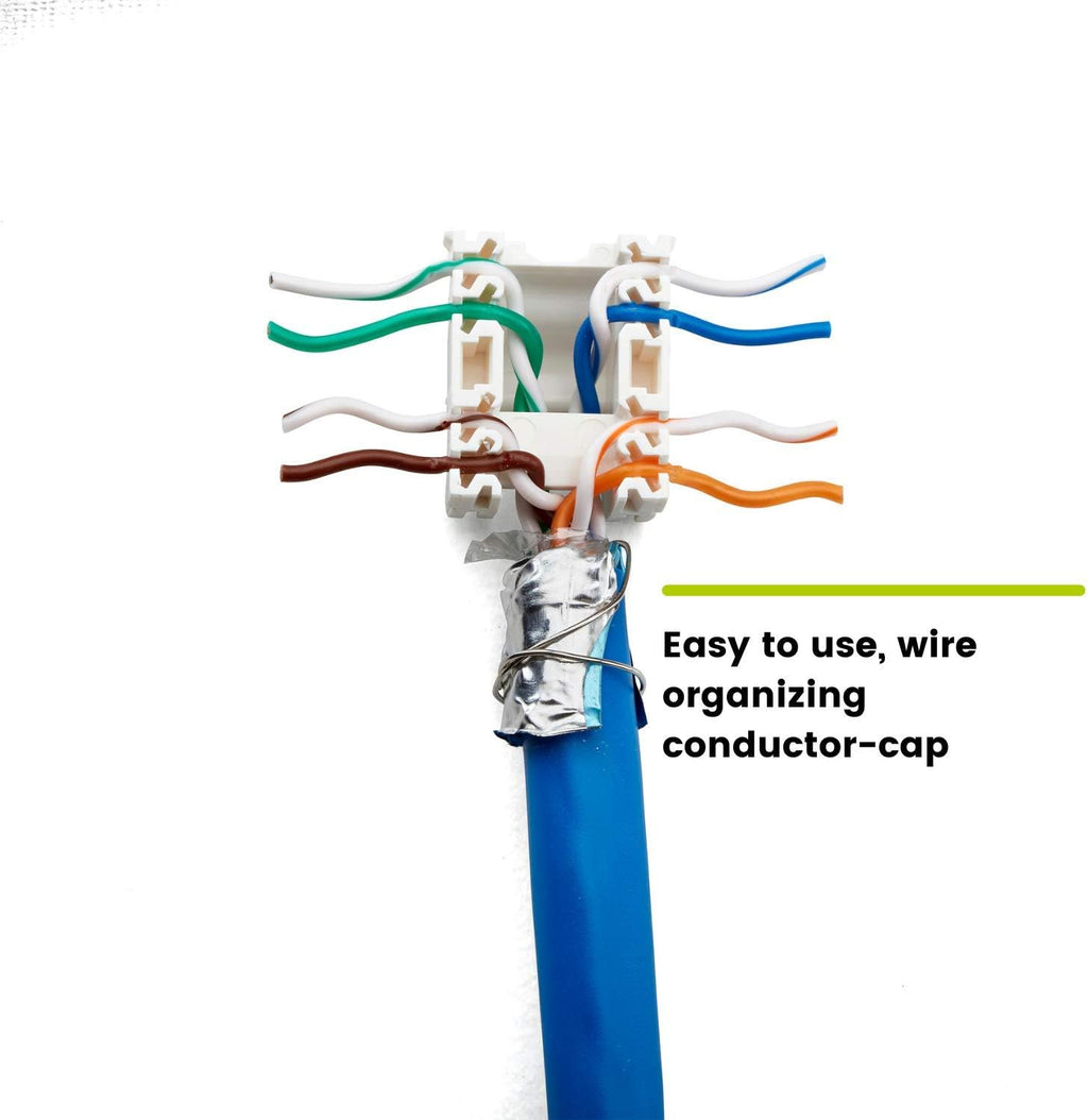 12 Pack Shielded Cat6A Toolless Keystone Jack X138