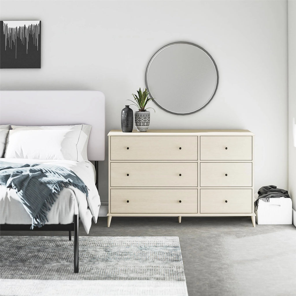Ivory Oak 6-Drawer Dresser C92677