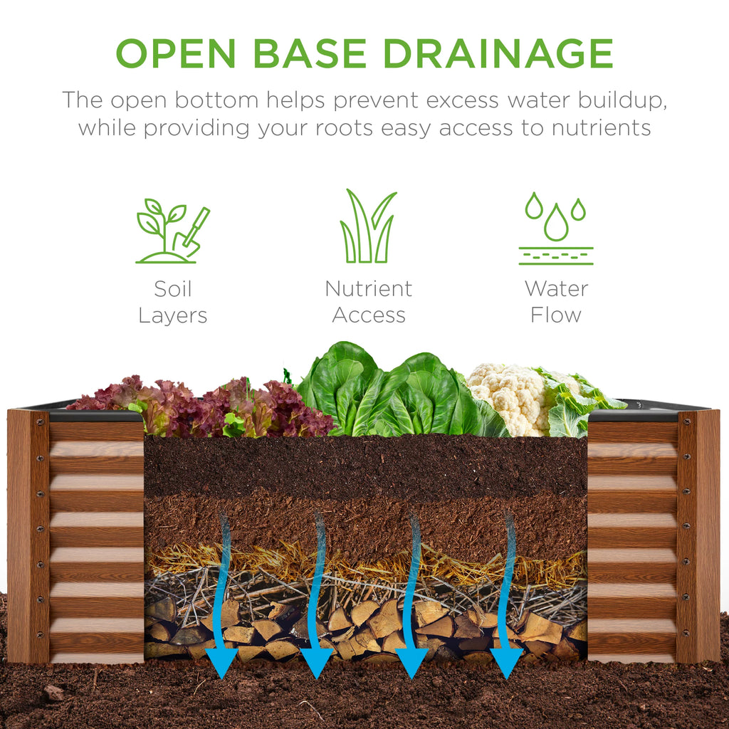 4x2x2ft Outdoor Metal Raised Garden Bed U3457
