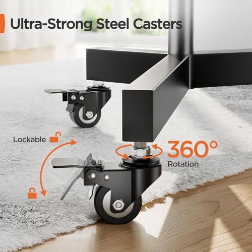 Rolling TV Stand on Wheels for 32-85 Inch Screens up to 132 lbs U65203