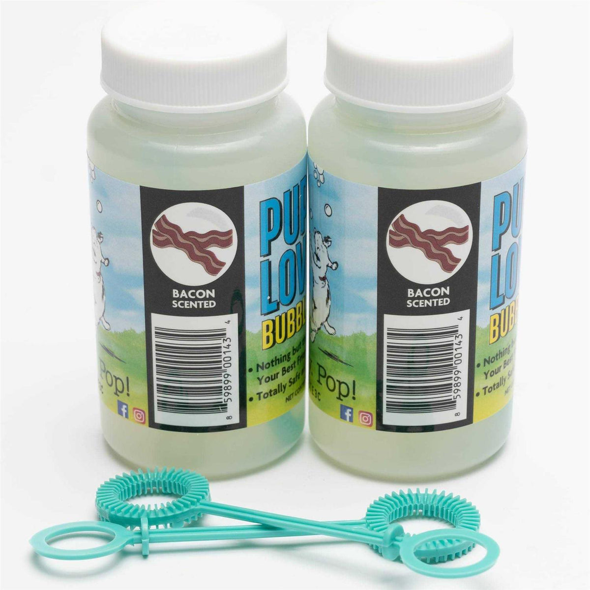 Peanut Butter & Bacon Scented Bubbles 4oz 2 Pack Q39791