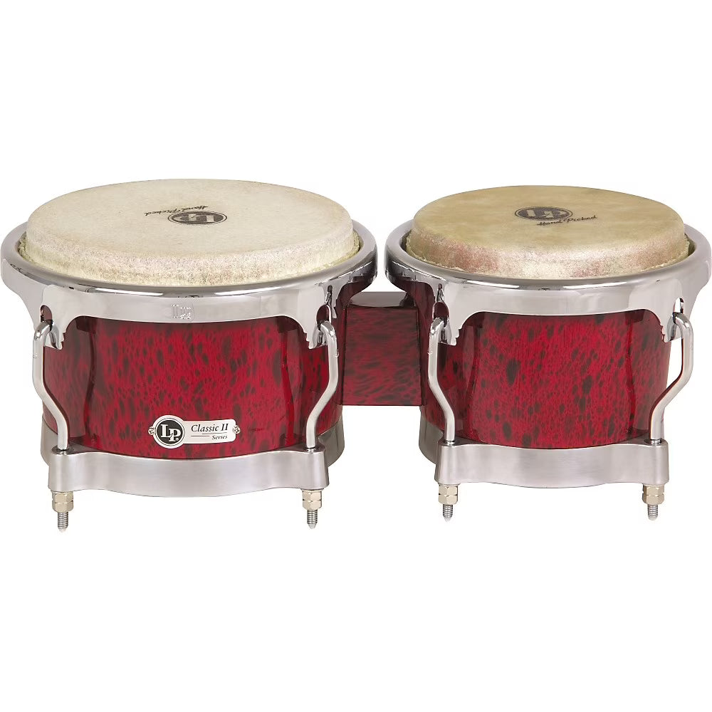 Red Lava Bongos With Chrome Hardware E9390