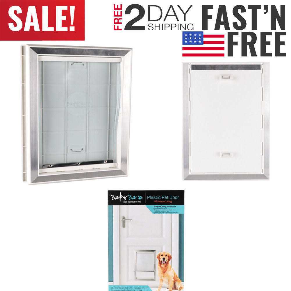 Large Plastic Dog Door with Aluminum Lining M25092