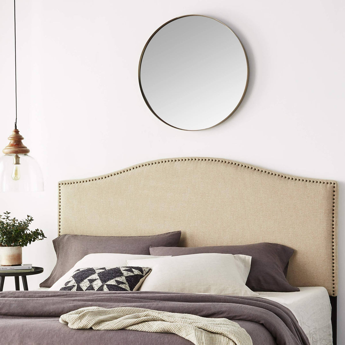 King Cal. King Linen Panel Headboard B4107