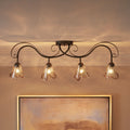 Brown Bronze 4-Head Ceiling Track Light Fixture Kit D952