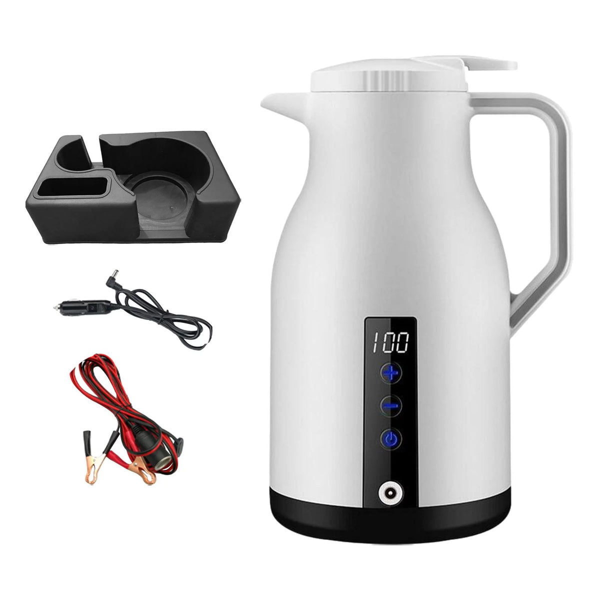 White Portable Electric Car Kettle B474