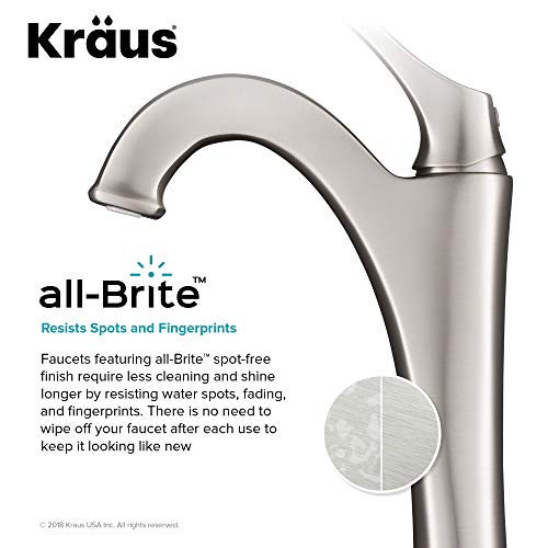 Brushed Gold Vessel Bathroom Faucet with Pop-Up Drain H668
