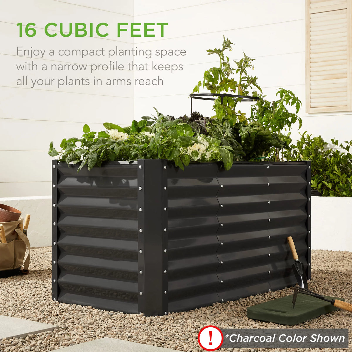 4x2x2ft Outdoor Metal Raised Garden Bed U3457