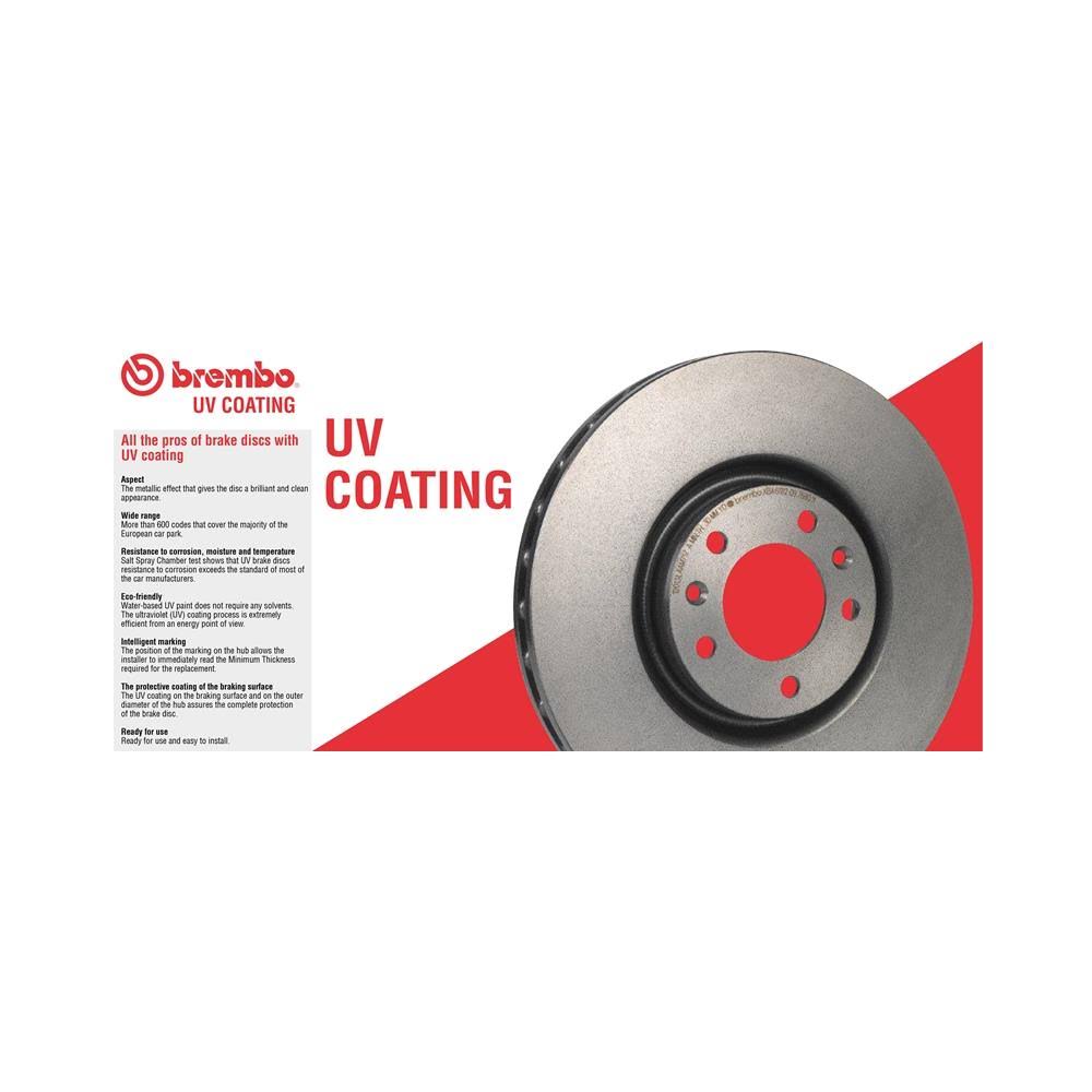 UV-Coated Disc Brake Rotor Set Pair O80538