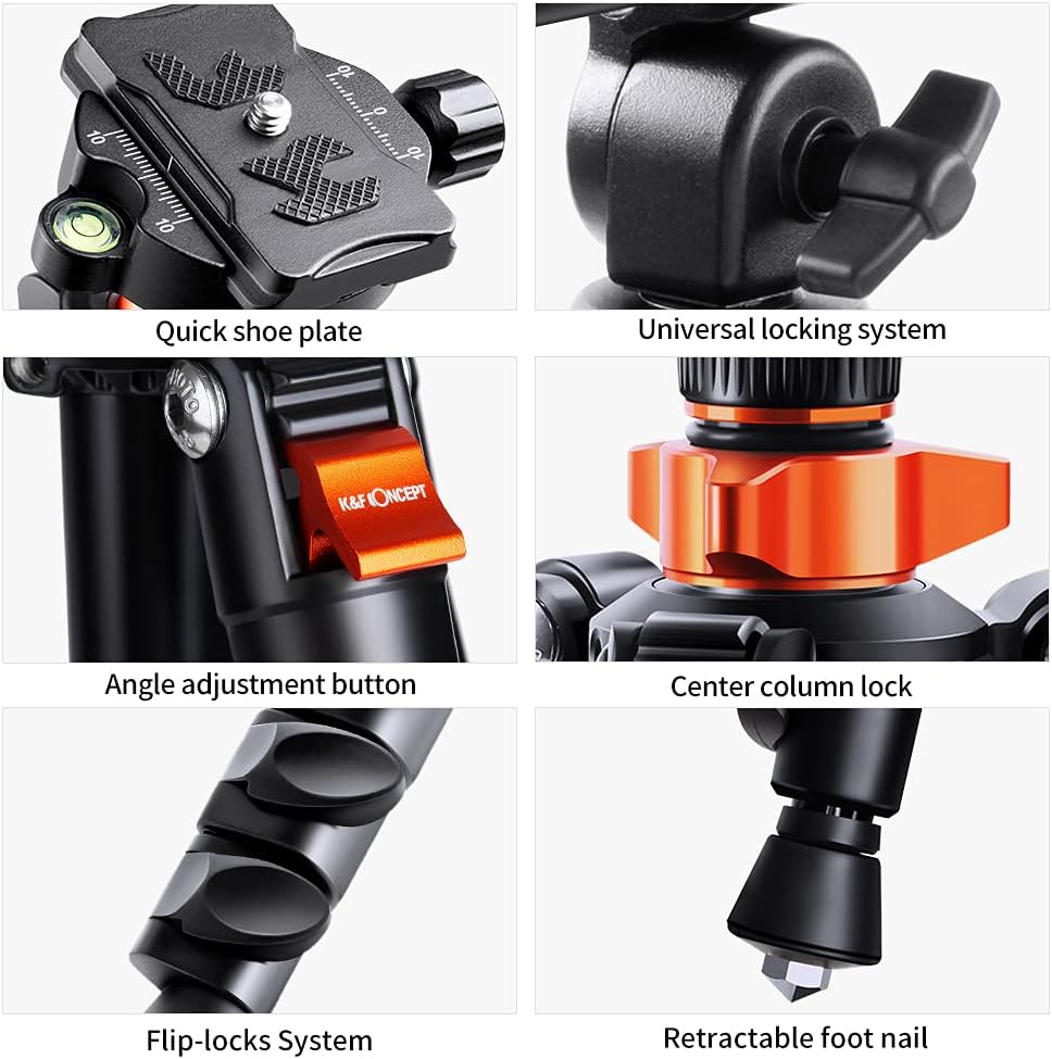 78 inch DSLR Camera Tripod with Magnesium Alloy Center Column Z3168