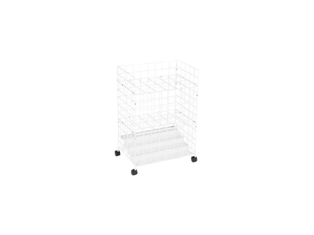 24 Compartment White Wire Roll Files D15814