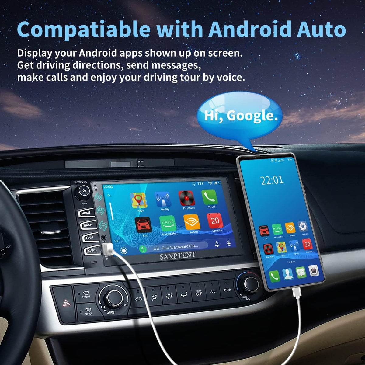 7-Inch Touch Screen Car Stereo with Bluetooth P420682