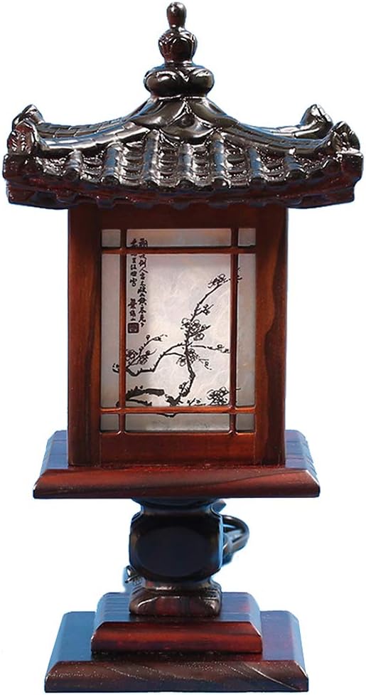 Carved Wood Table Lamp E7235