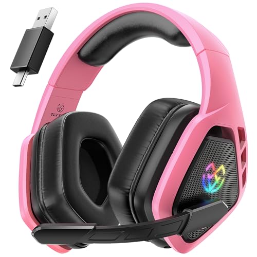 Wireless Gaming Headset with Microphone, 2.4 Ghz USB & Type-C, 30H Battery Q8789