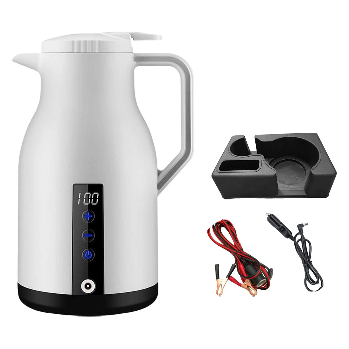 White Portable Electric Car Kettle B474