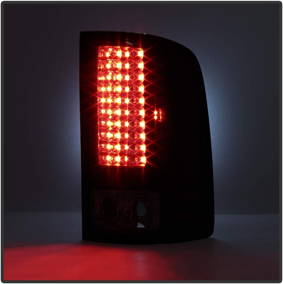 Black Housing Smoked Lens LED Tail Lights Brake Lamps Assembly K8140