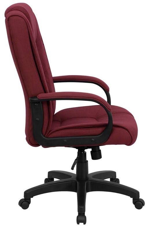 Burgundy Fabric Executive Office Chair W22091