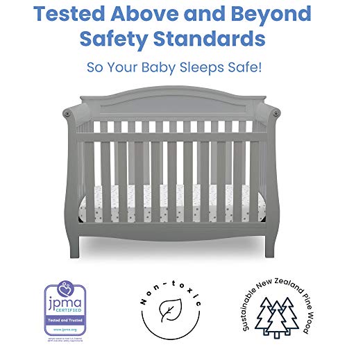 Bianca White 4-in-1 Convertible Baby Crib D375