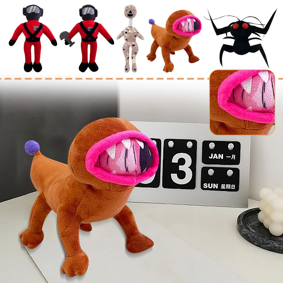 10" Coil-Head Plush Soft Stuffed Doll T934