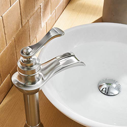 Brushed Nickel Single-Handle Vessel Sink Faucet D415986